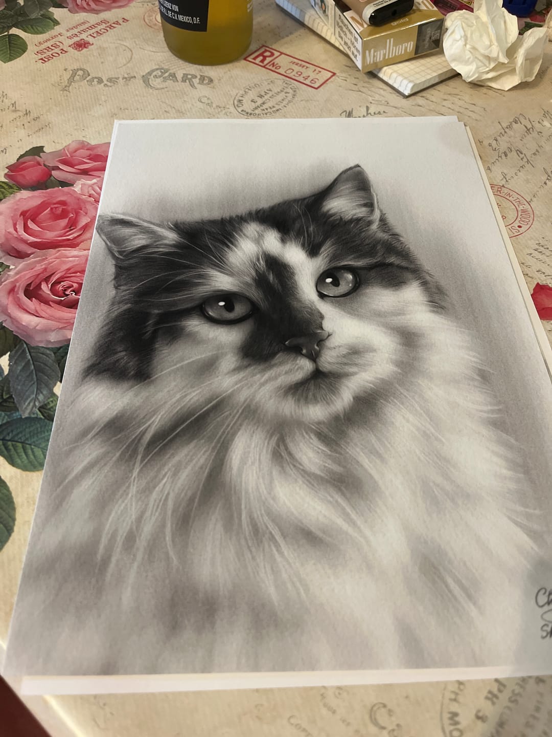 Customer photo review of Portrait zeichnen lassen vom Foto - 100% handgezeichnet von echten Künstlern
