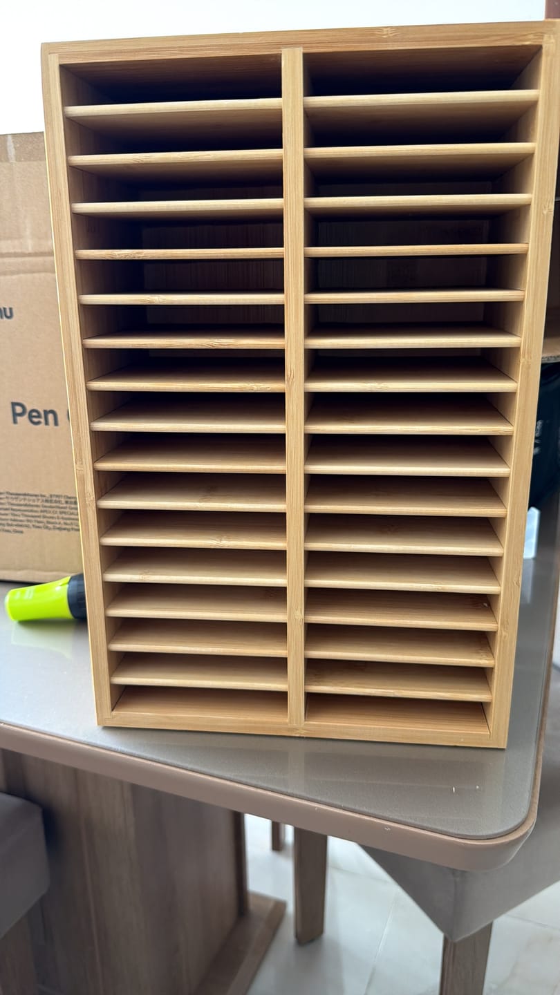 Customer photo review of Ohuhu Bamboo Marker Organizer (Brazil Domestic Shipping)
