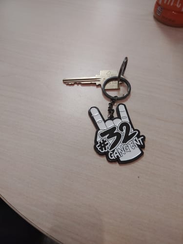 Customer photo review of 32 GANG METAL KEYCHAIN