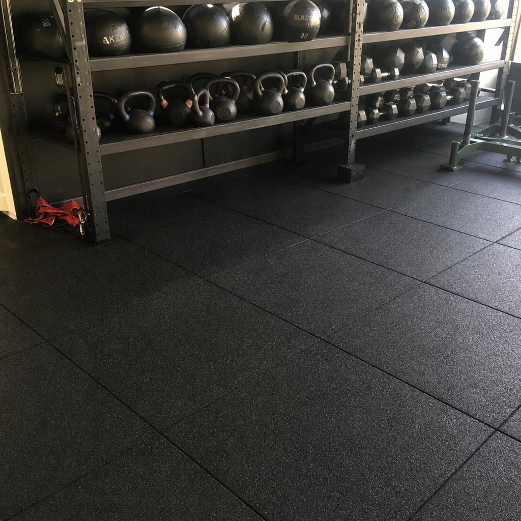 Customer photo review of 20mm Rubber Gym Tiles UK | 1m² Interlocking | 400kg Drop Rated