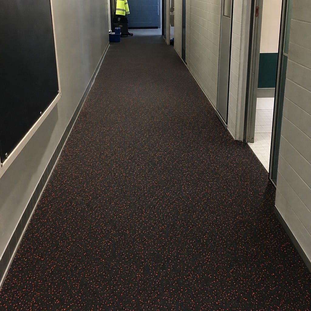 Customer photo review of Heavy-Duty Rubber Gym Flooring Rolls UK | Commercial Grade | Full 10m Roll