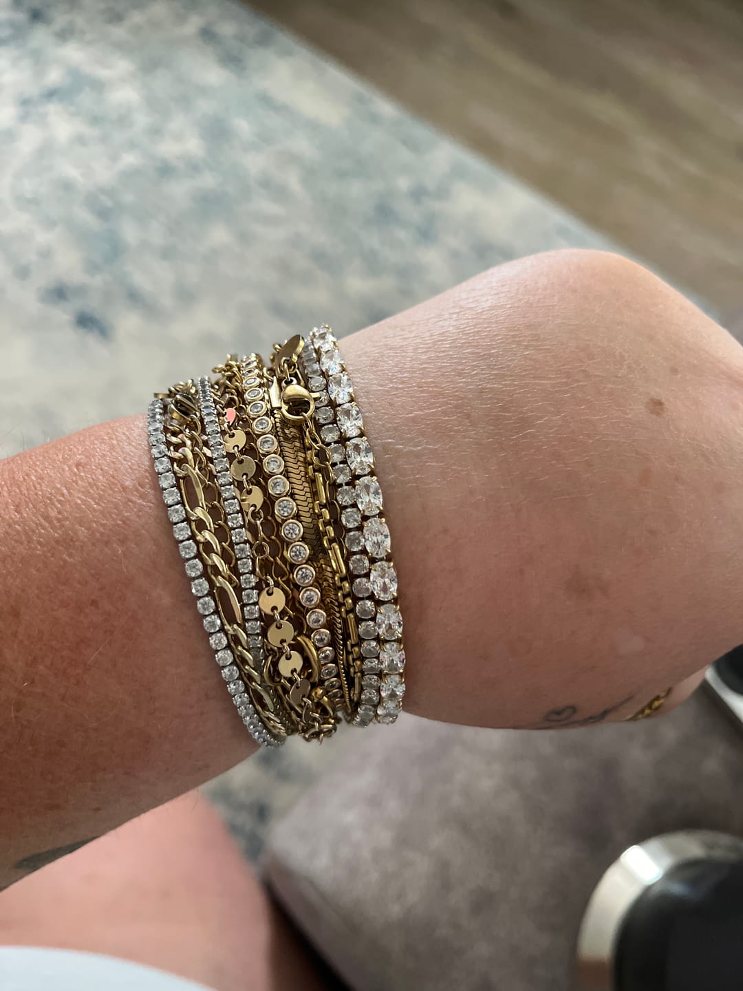 Customer photo review of Oval Tennis Bracelet