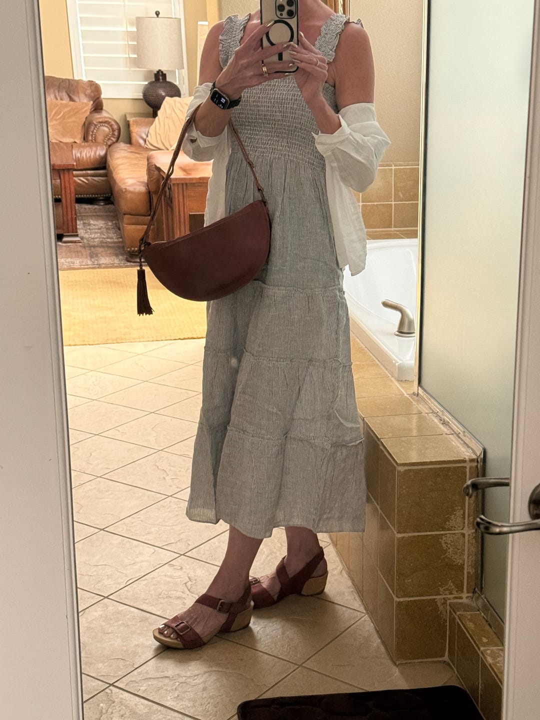 Customer photo review of Cognac Daily Wallet