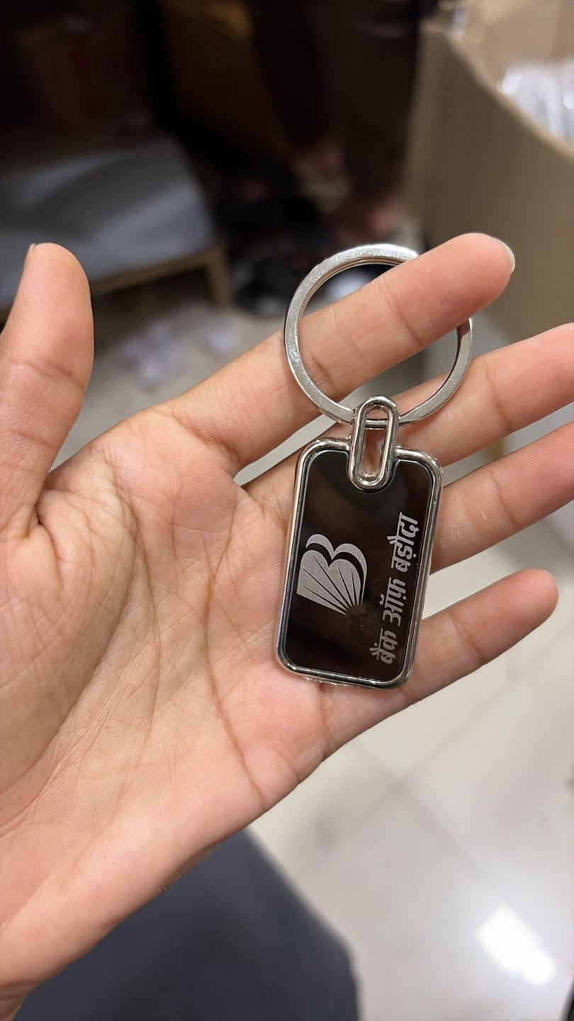 Customer photo review of Premium Metal Keychain | Best for Corporate Gifting | PrintMine.in