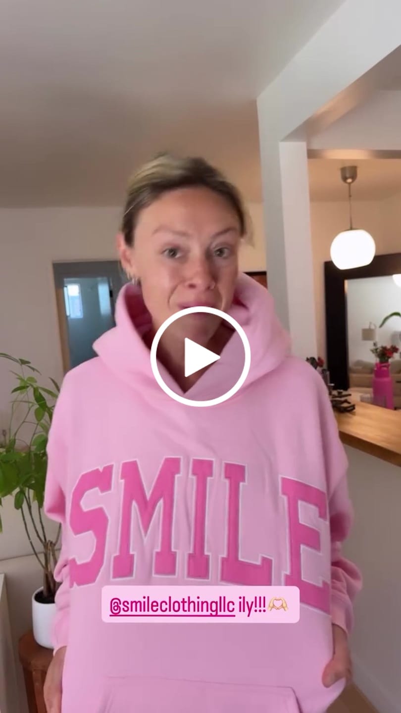 Customer video review of Smile | Embroidered Mental Health Matters Hoodie Light Pink