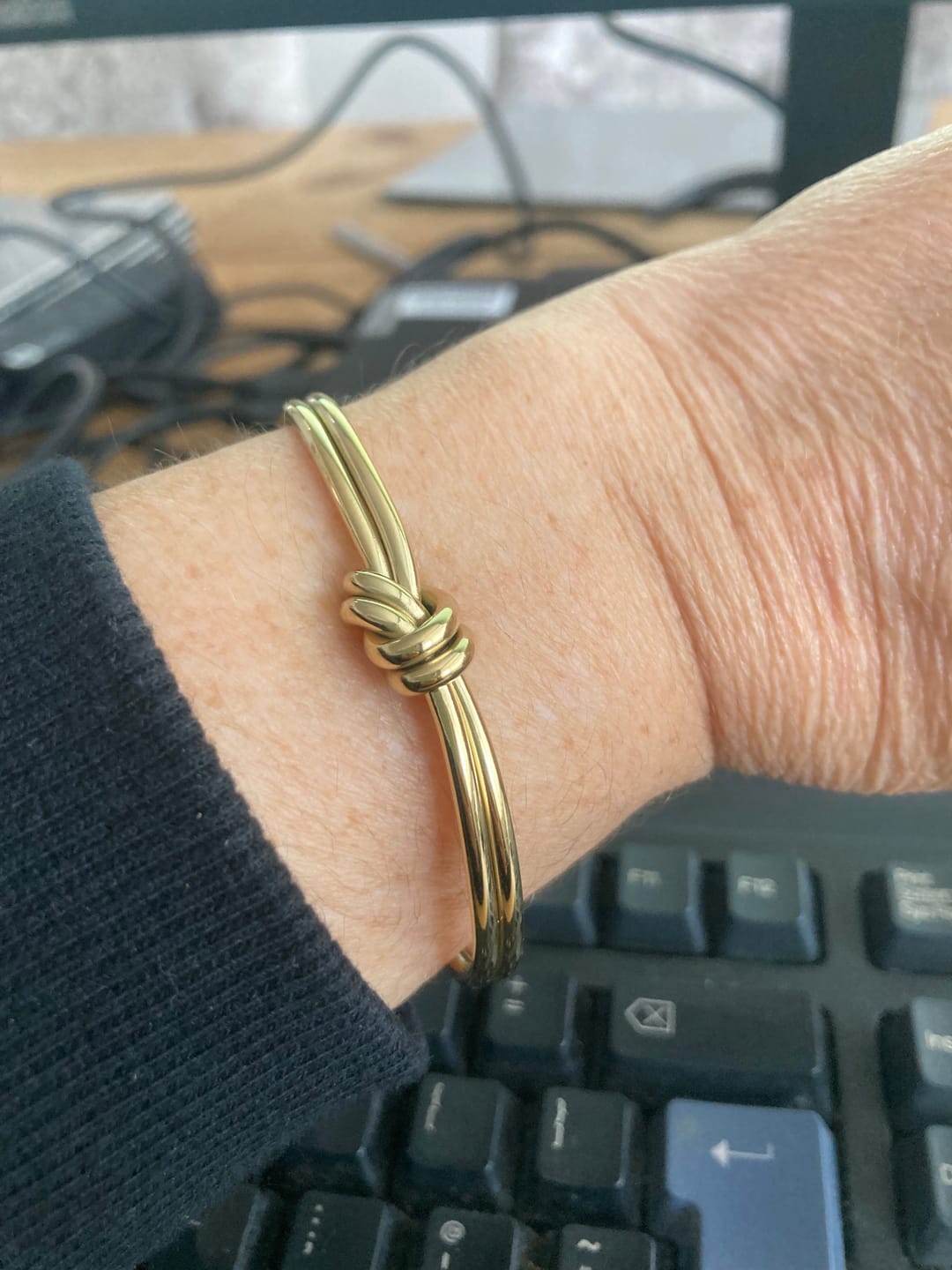 Customer photo review of Knot Bangle