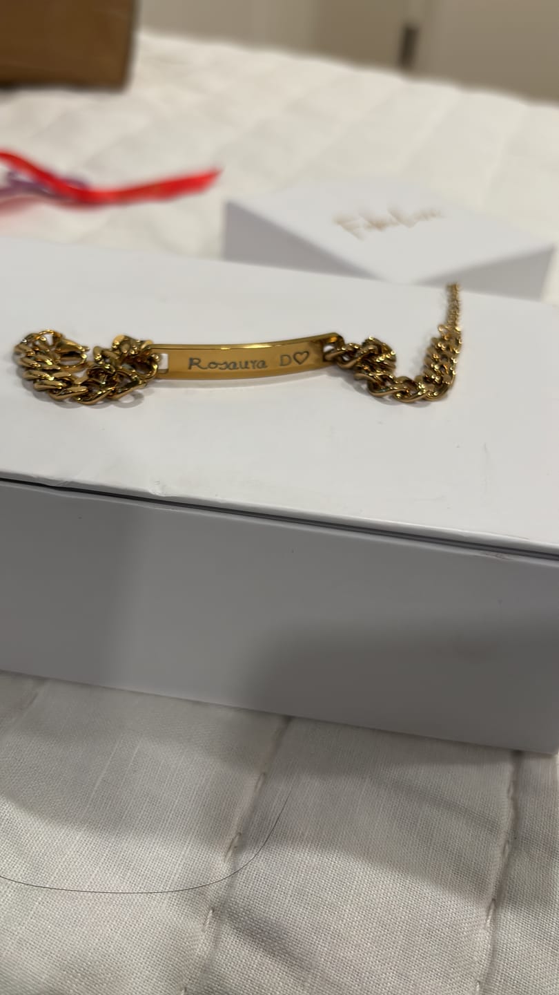 Customer photo review of Engraved Bracelet Set - W/ Eternal Rose Box