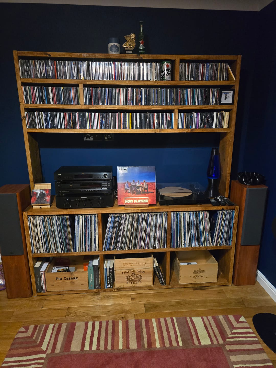 Customer photo review of Reclaimed Wood Hifi records unit - hifi cd storage