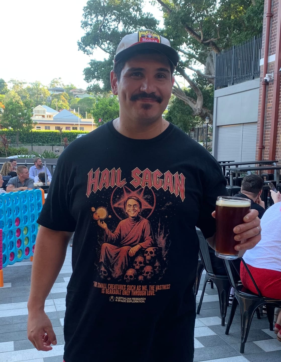 Customer photo review of Hail Sagan Tee Black
