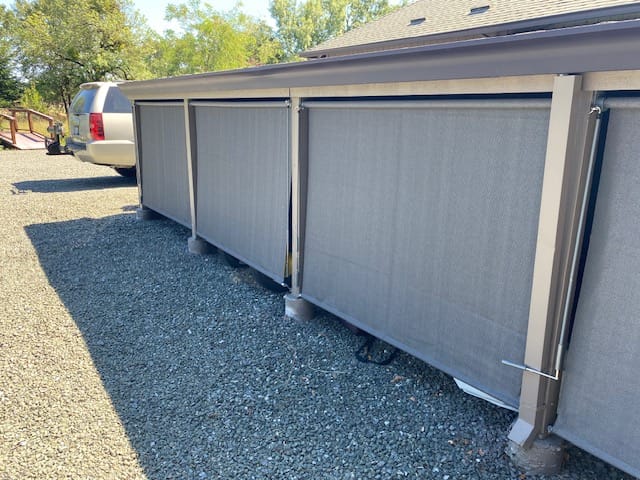Customer photo review of Outdoor Blackout Waterproof Shades