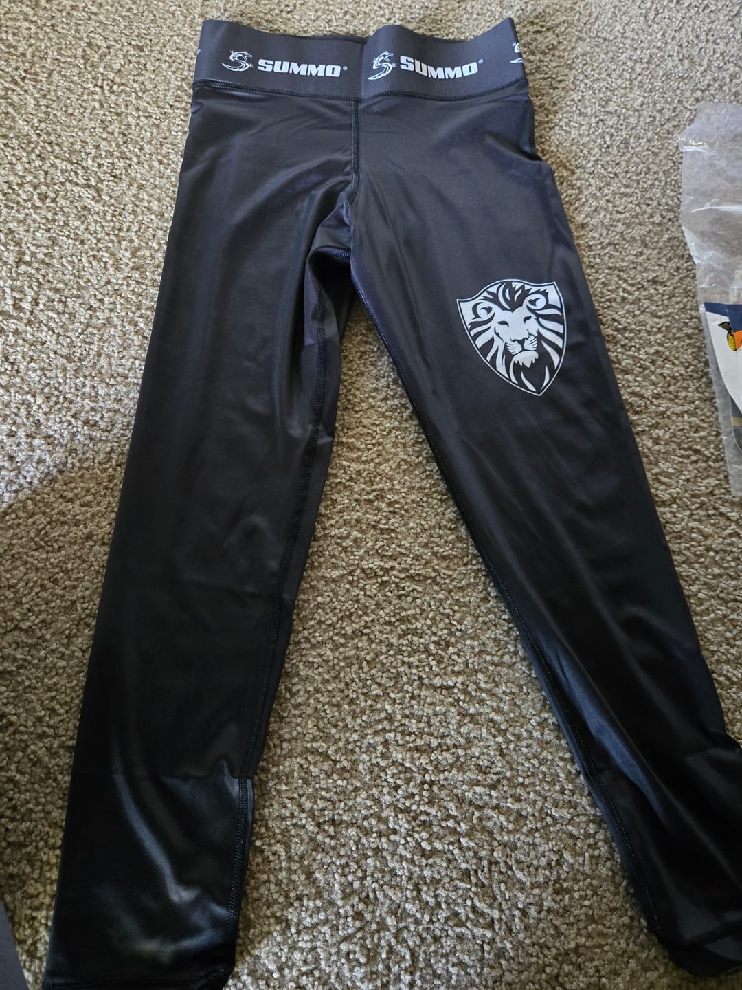 Customer photo review of Custom Black Compression Pants