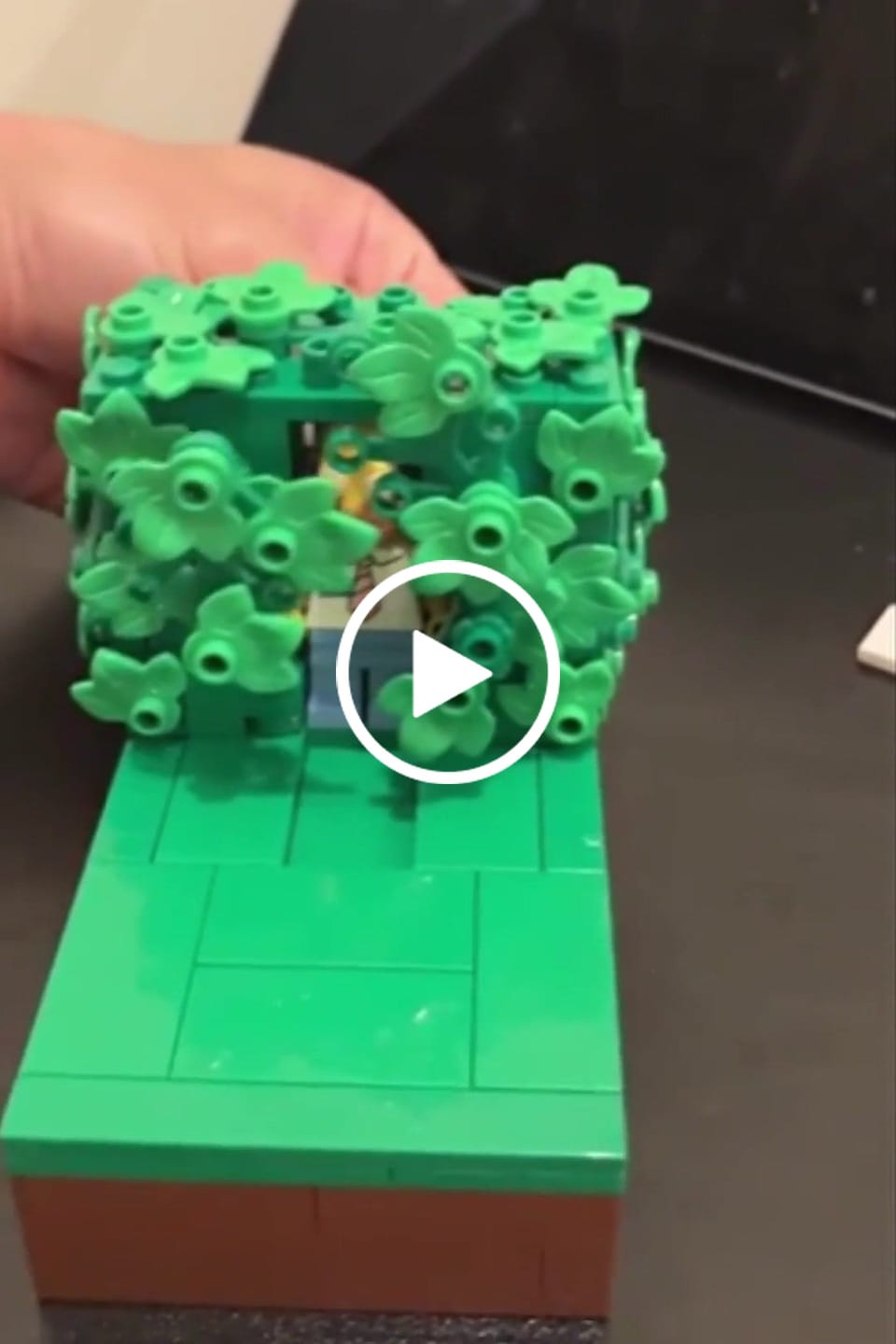 Customer video review of Buildable Homer in the Bushes Display Set