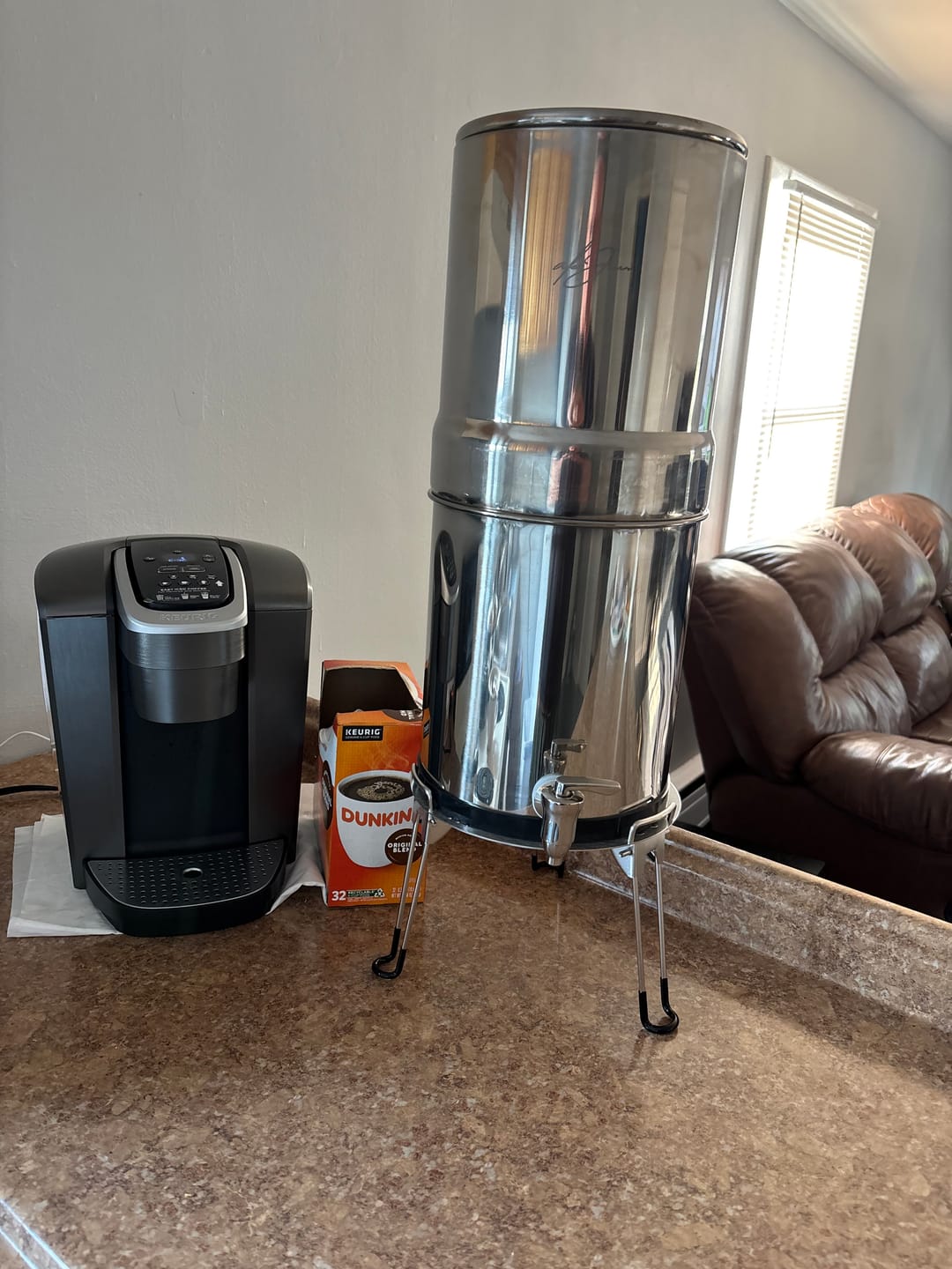Customer photo review of Dual Carbon Platinum Gravity-Fed Water Filter System