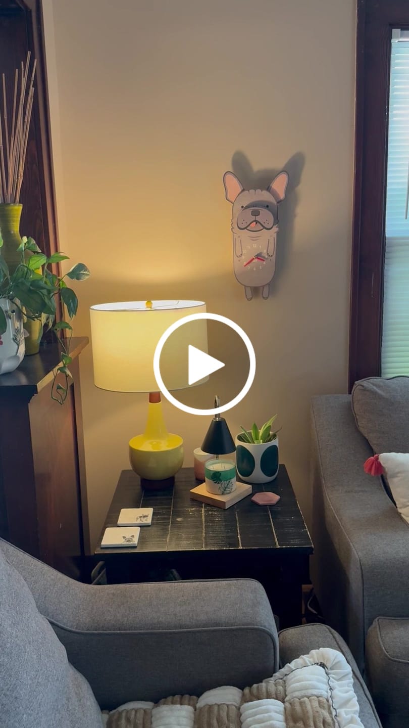 Customer video review of Louie the French Bulldog Pendulum Clock