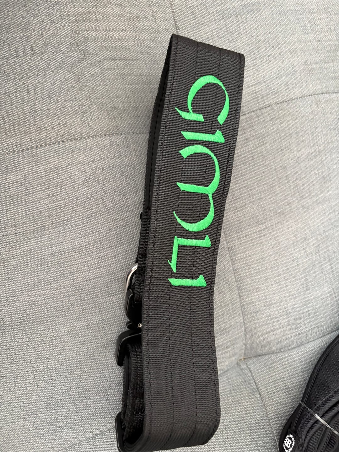 Customer photo review of 5cm Combat® Collar | With Handle & Secure Clip - Black