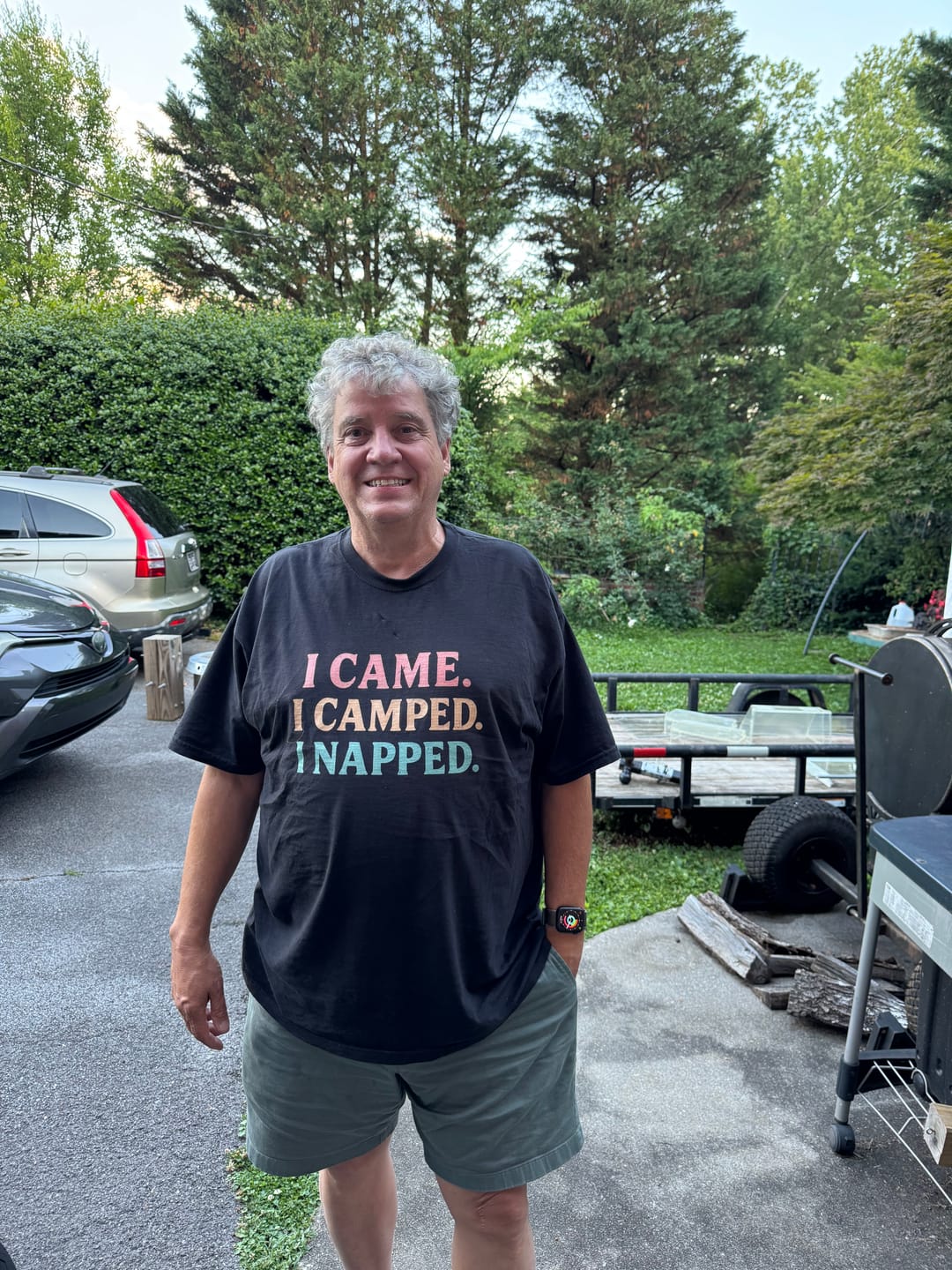 Customer photo review of I Came, I Camped, I Napped T-Shirt