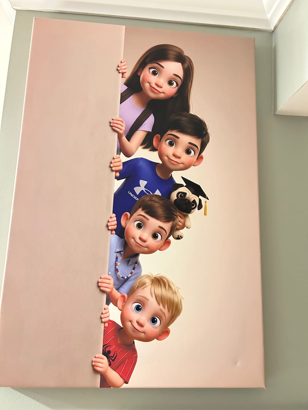Customer photo review of Personalized Canvas - Animated Wall