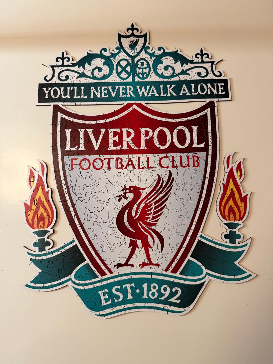 Customer photo review of Liverpool FC® Logo - Wooden Puzzle