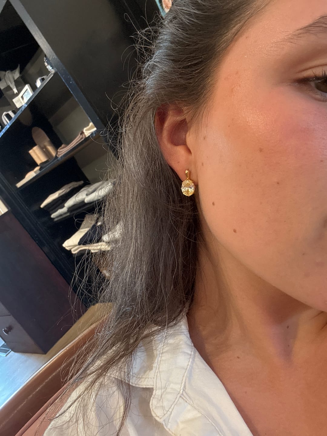 Customer photo review of The Romy Earrings