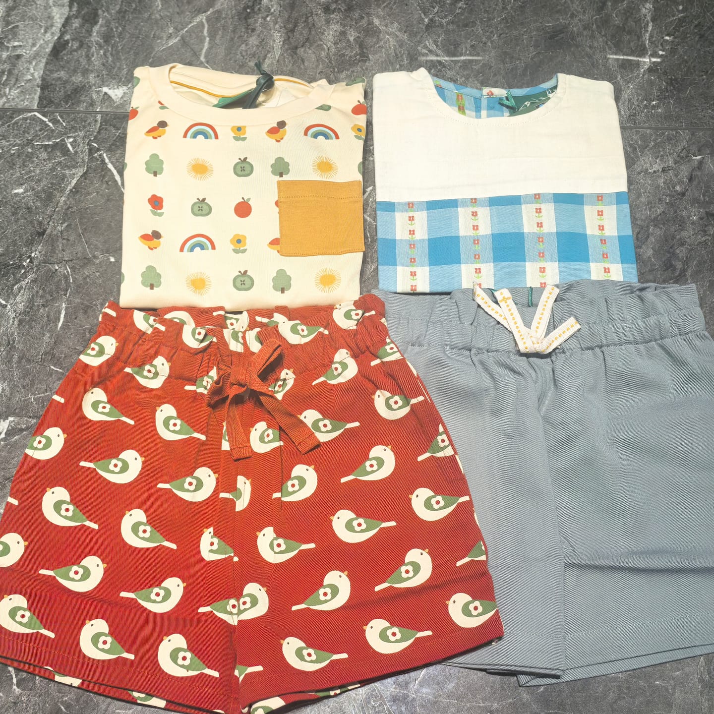 Customer photo review of Soft Blue By The Sea Twill Shorts
