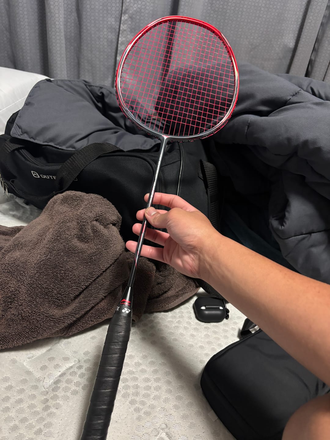 Customer photo review of Li-Ning 3D Calibar-900B badminton Racket (Grey/Red)