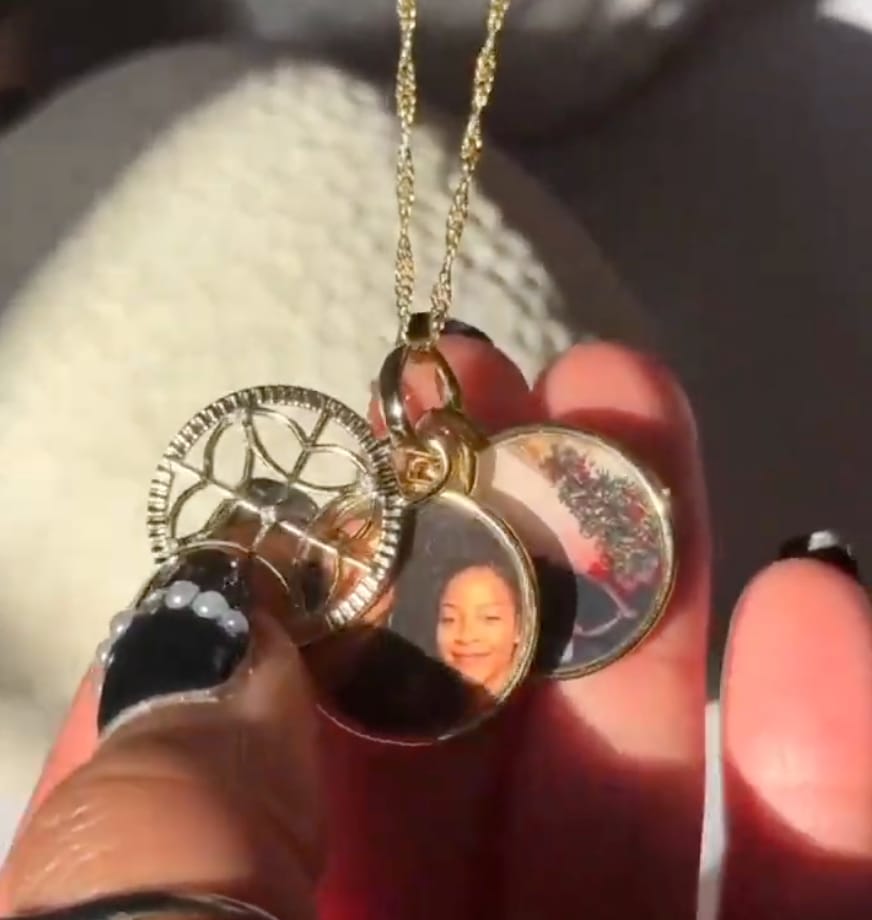 Customer photo review of Custom Multi Photo Locket Necklace