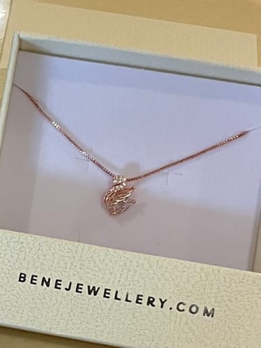 Customer photo review of Vienna Swan Necklace