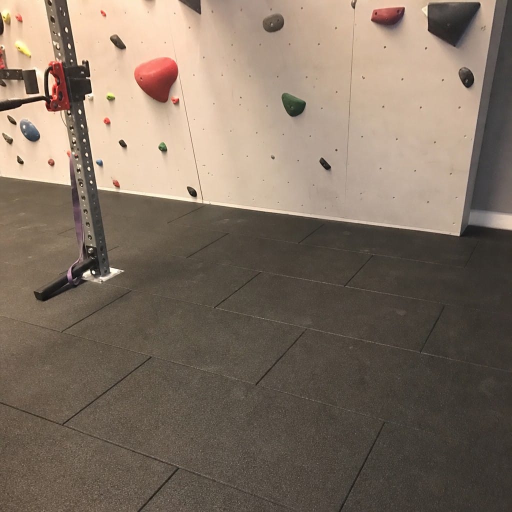 Customer photo review of TitanForce Pro 20mm Rubber Gym Flooring Tiles 100x50cm | Precision Moulded | UK Stock