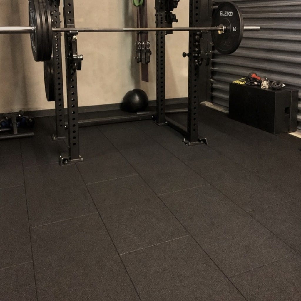 Customer photo review of TitanForce Pro 20mm Rubber Gym Flooring Tiles 100x50cm | Precision Moulded | UK Stock