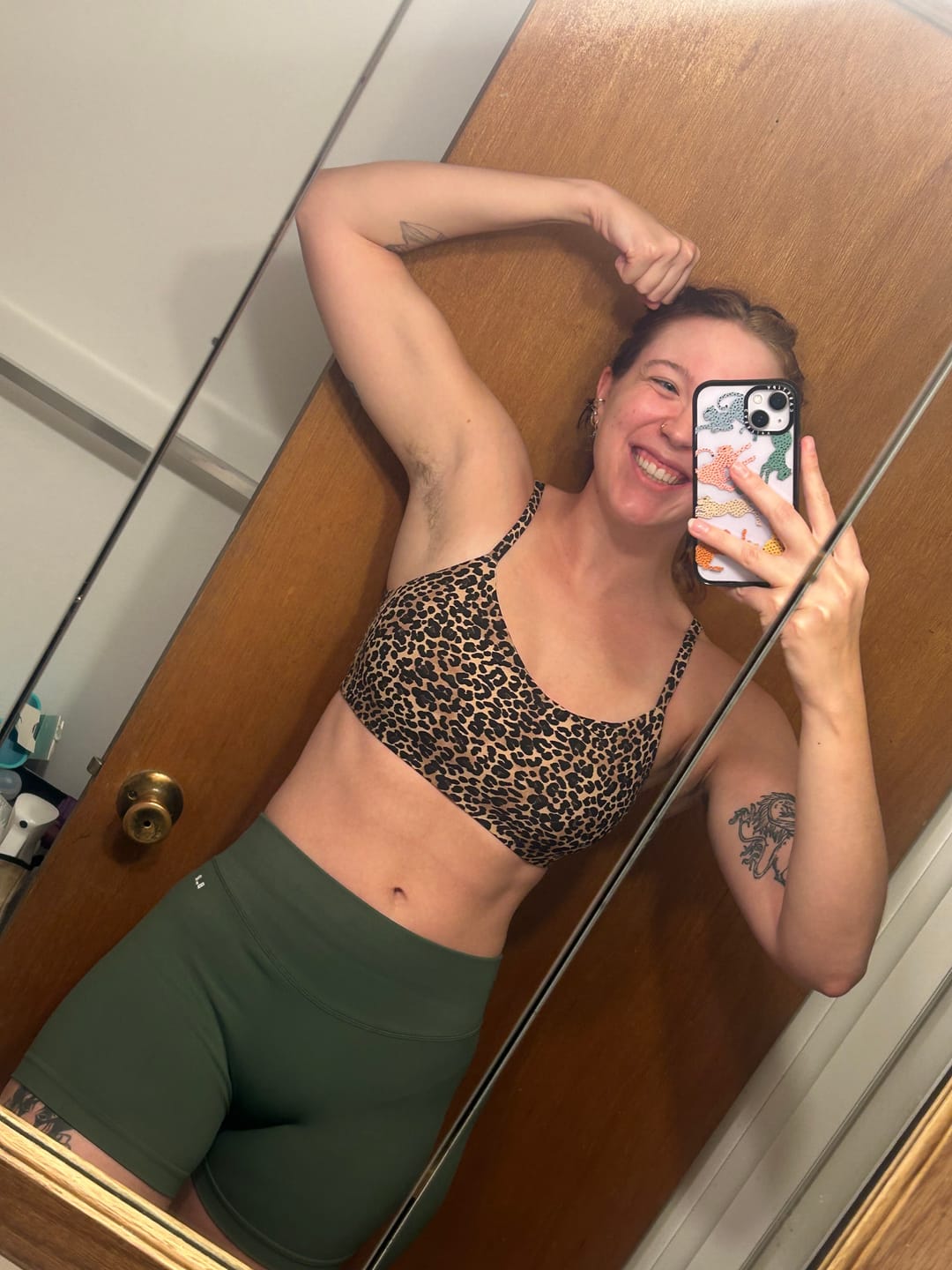 Customer photo review of Sculpt Shorts - Matcha