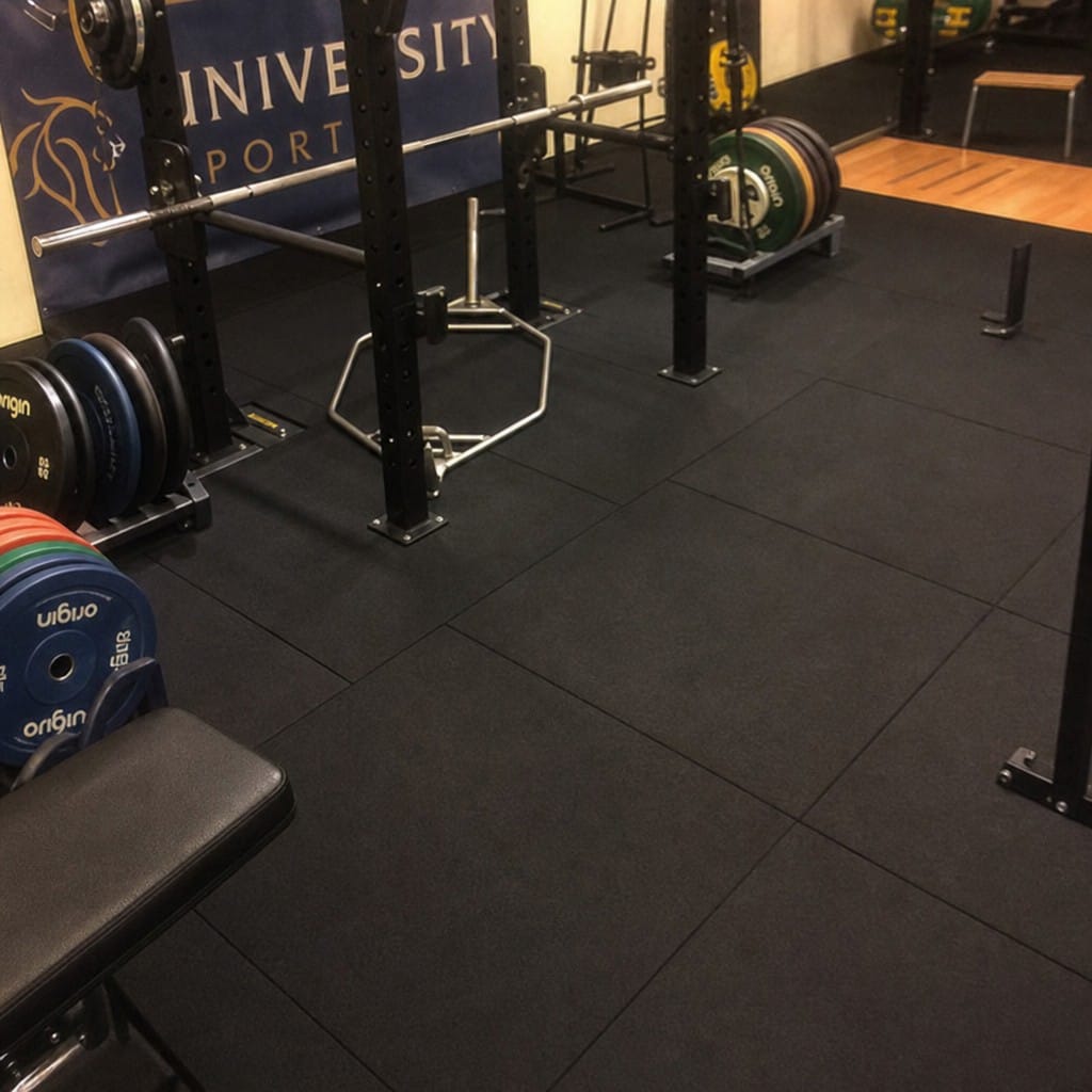 Customer photo review of 30mm Rubber Gym Tiles | Olympic Lifting & CrossFit | 200kg+ Drop Rated