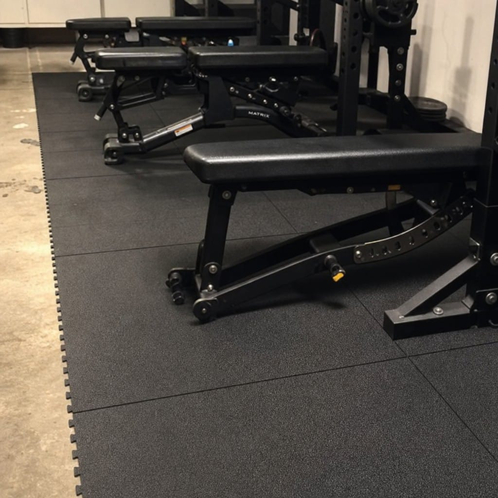 Customer photo review of Interlocking Gym Tiles UK | 17mm Rubber Gym Mats | 80kg Drop Rated