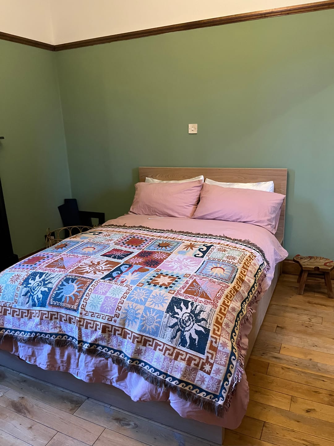 Customer photo review of Boho Tapestry Throw Blanket