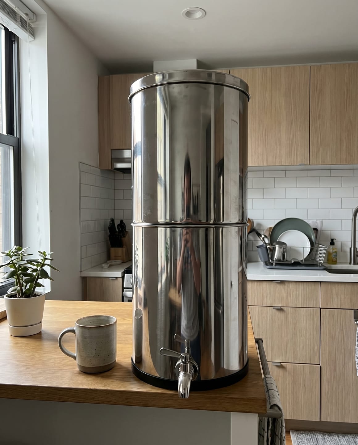 Customer photo review of Big Flow2 Gravity Water Filter System Stainless Steel Countertop 8.5L