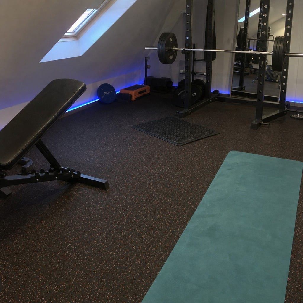 Customer photo review of Heavy-Duty Rubber Gym Flooring Rolls UK | Commercial Grade | Full 10m Roll