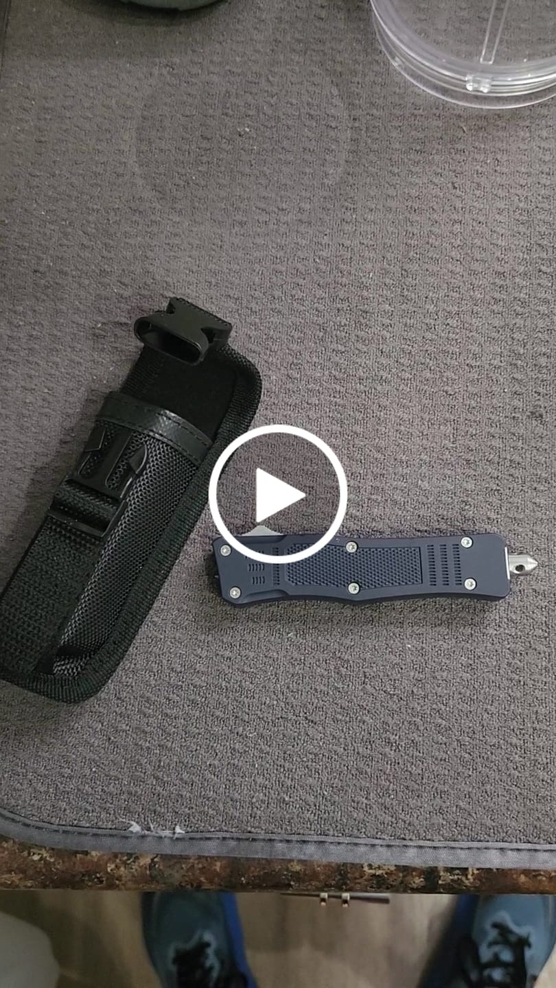 Customer video review of Small Blue Phantom Automatic OTF Knife