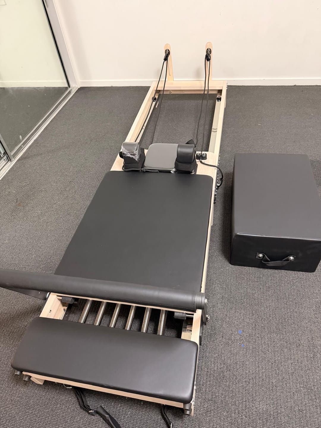Customer photo review of Foldable Oak Wood Pilates Reformer - Home Studio Edition
