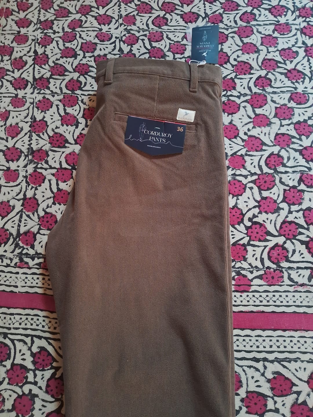Customer photo review of Brown Textured - Corduroy Pant