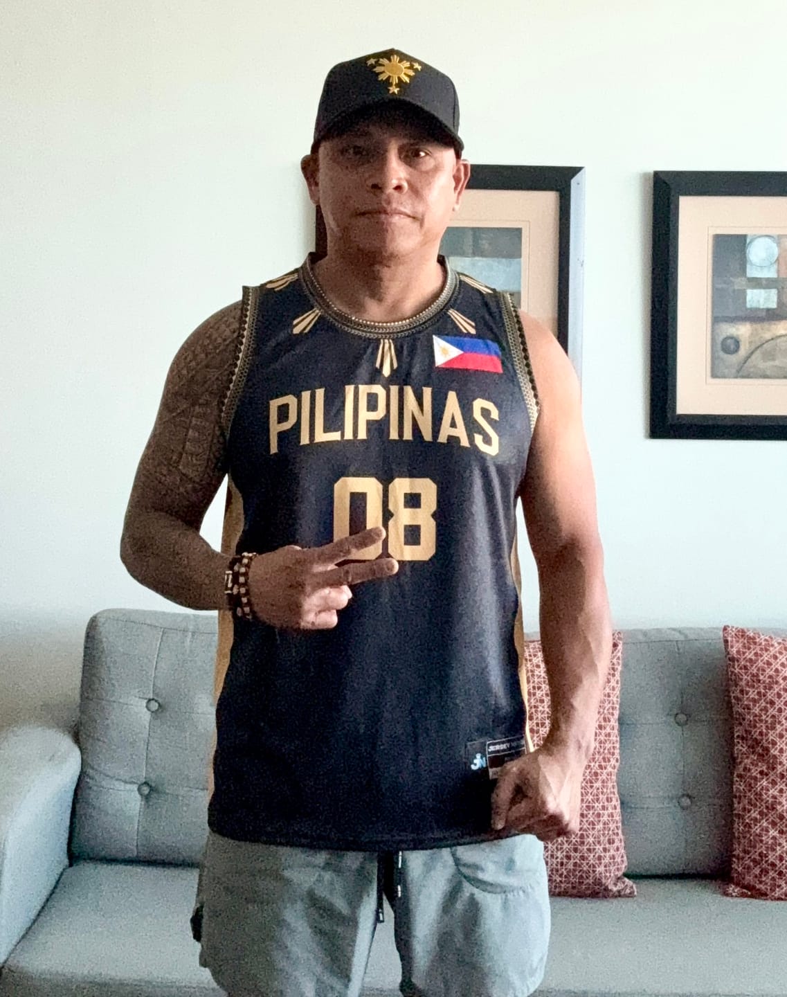 Customer photo review of Philippines 'Luzviminda' Custom Basketball Jersey