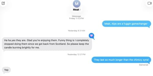 Customer photo review of Mountain Wintergreen Nicotine Pouches