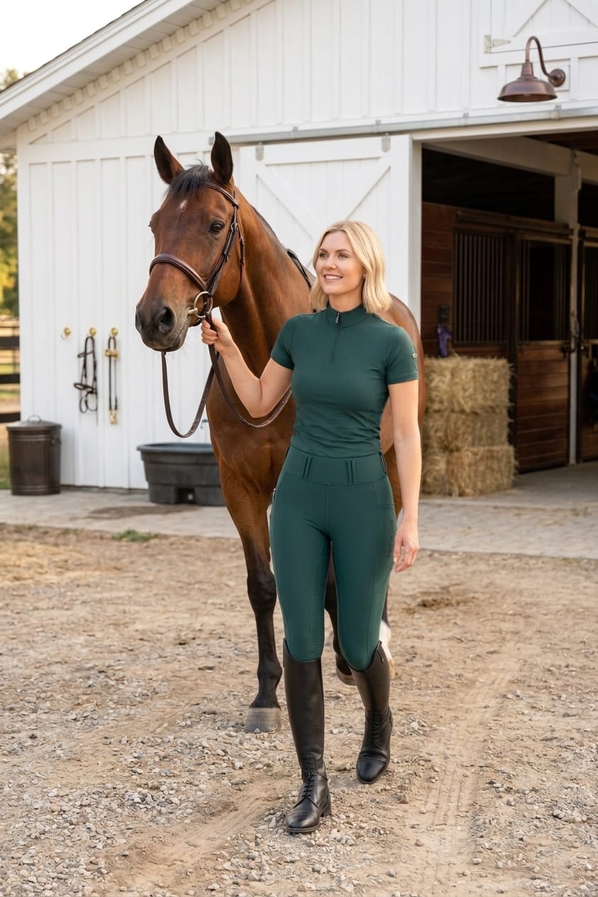 Customer photo review of CRYSTAL KYLIE - RIDING LEGGINGS | LA LUNE