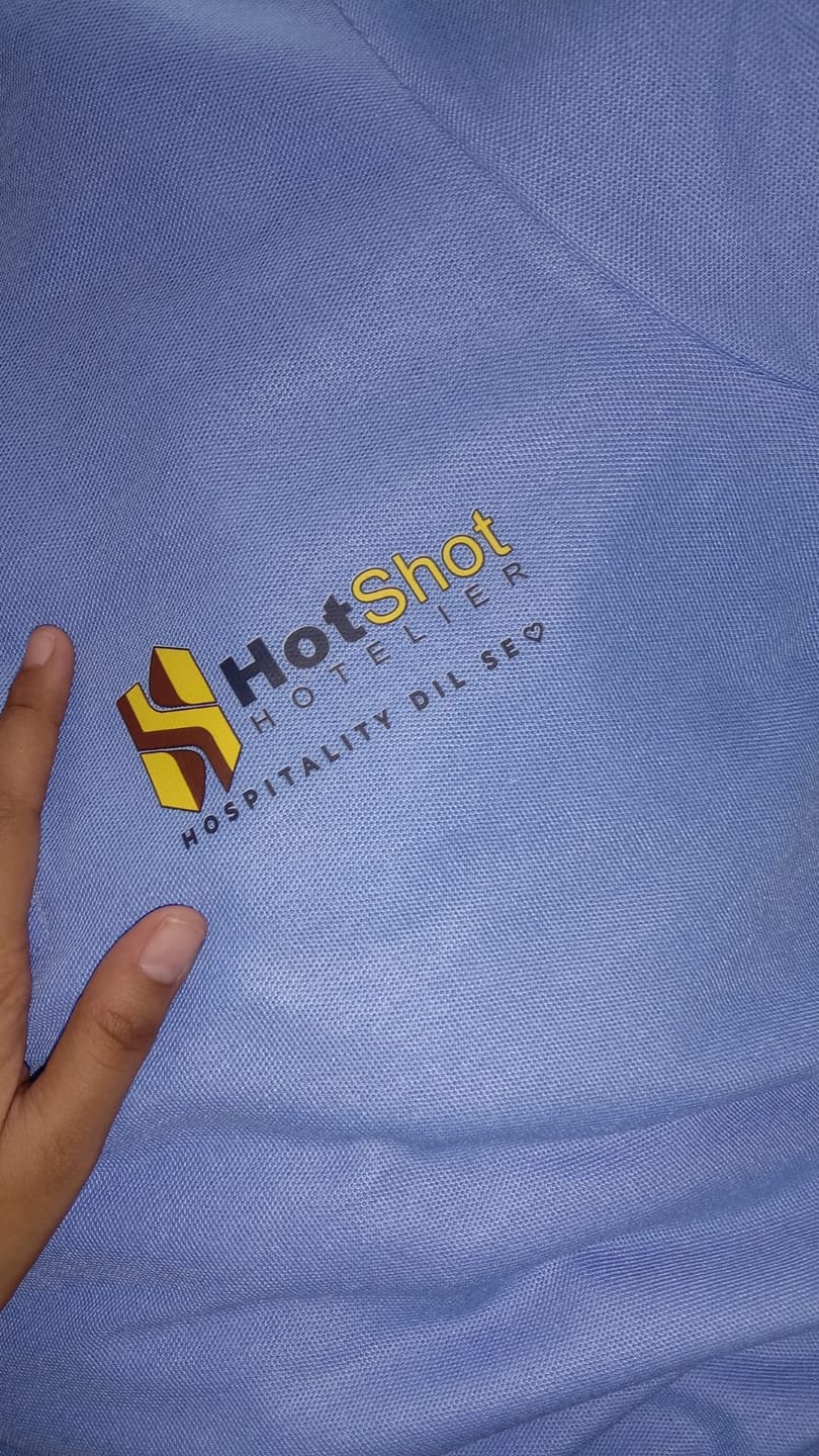 Customer photo review of Customized 100% Pure Cotton Polo T-Shirt With Your Company Logo | Order Logo Printed Tees | PrintMine.in