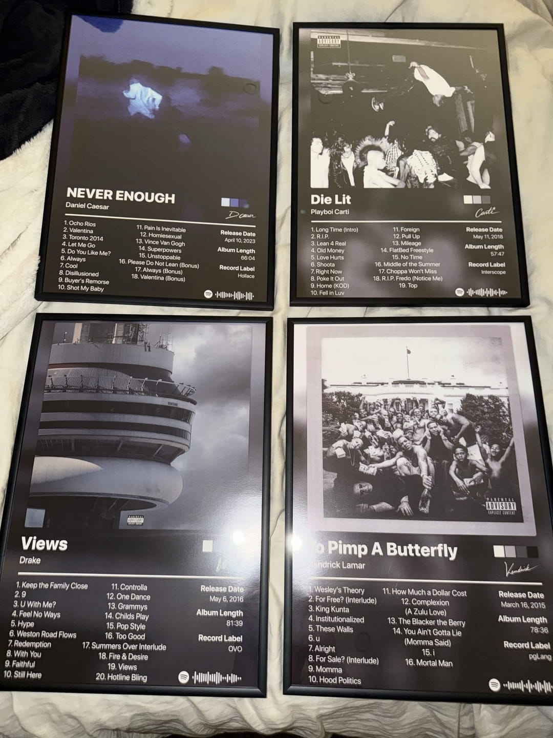 Customer photo review of Daniel Caesar NEVER ENOUGH Album Poster