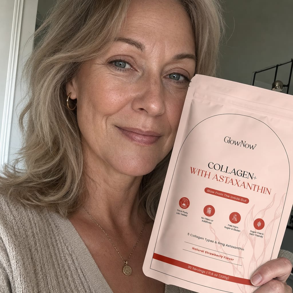 Customer photo review of GlowNow™ Collagen+ with Astaxanthin