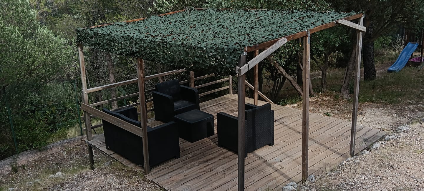 Customer photo review of Filet de camouflage renforcé vert