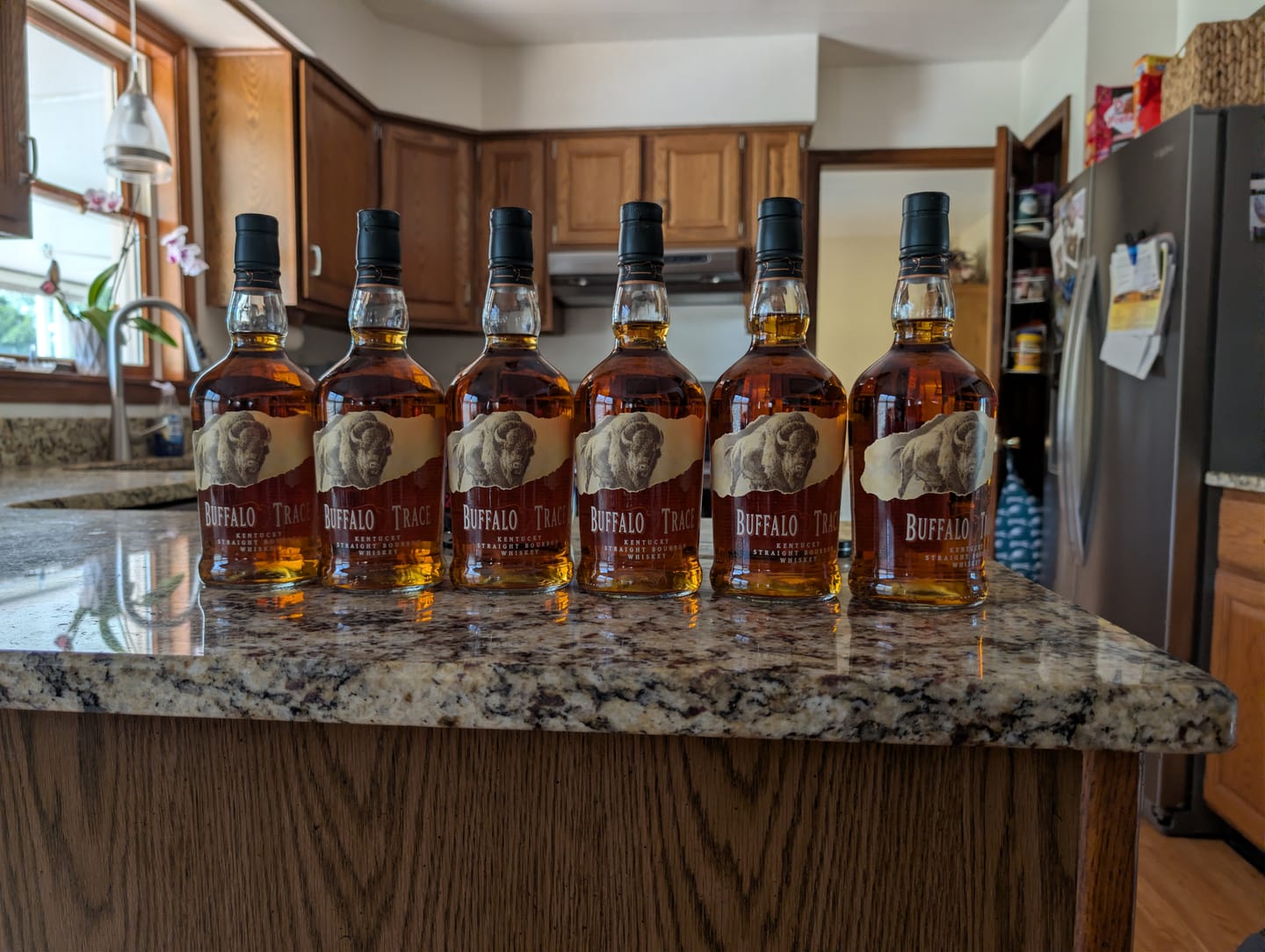 Customer photo review of Buffalo Trace Bourbon Whiskey 6 Pack