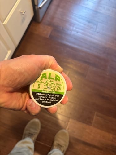 Customer photo review of Spearmint Nicotine Pouches