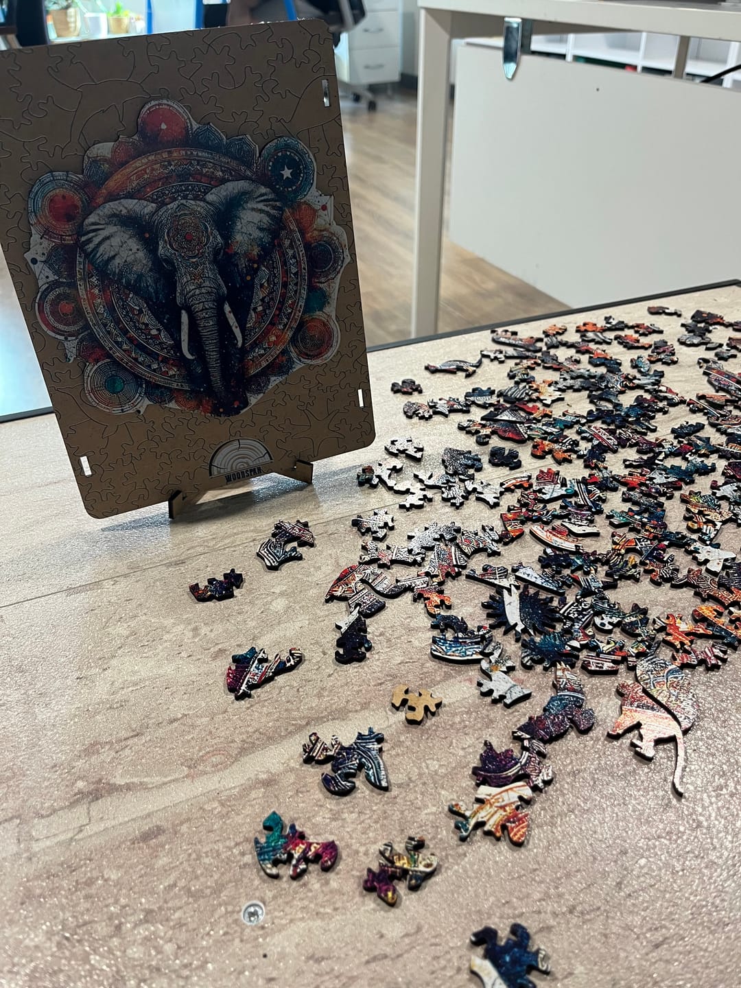 Customer photo review of Kozmik Harmoni: Fil ve Mandala - Ahşap Puzzle