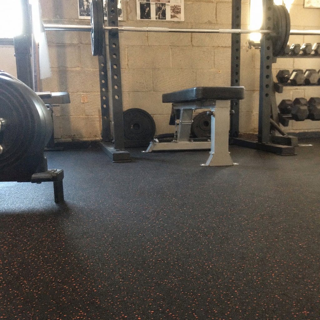 Customer photo review of Rubber Gym Roll UK | Heavy-Duty Crumb Flooring Roll 10m