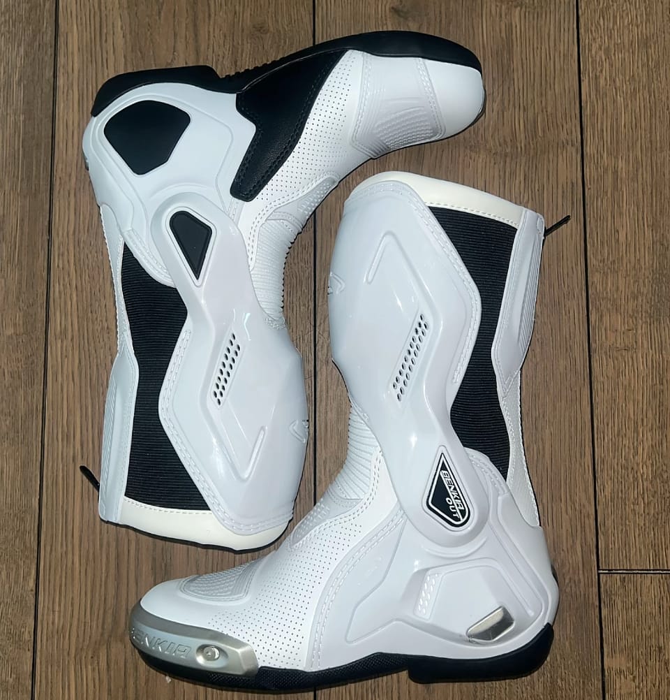 Customer photo review of Motorcycle Riding Boots White